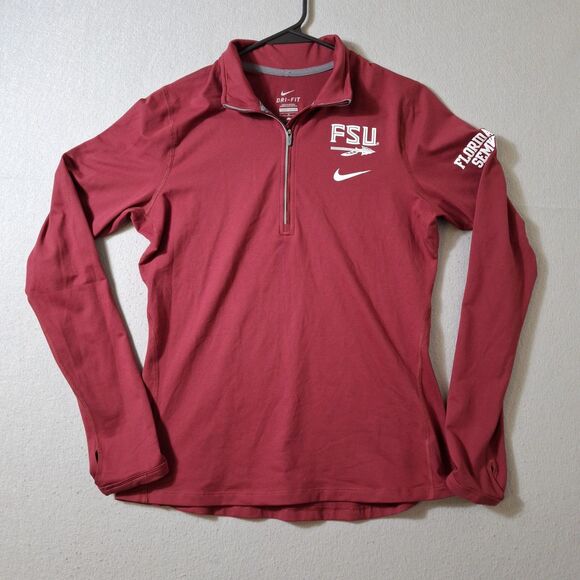 Nike Element Dri-Fit 1/4 Zip Women’s Medium FSU Seminoles L/S Pullover 33157x - Picture 2 of 9